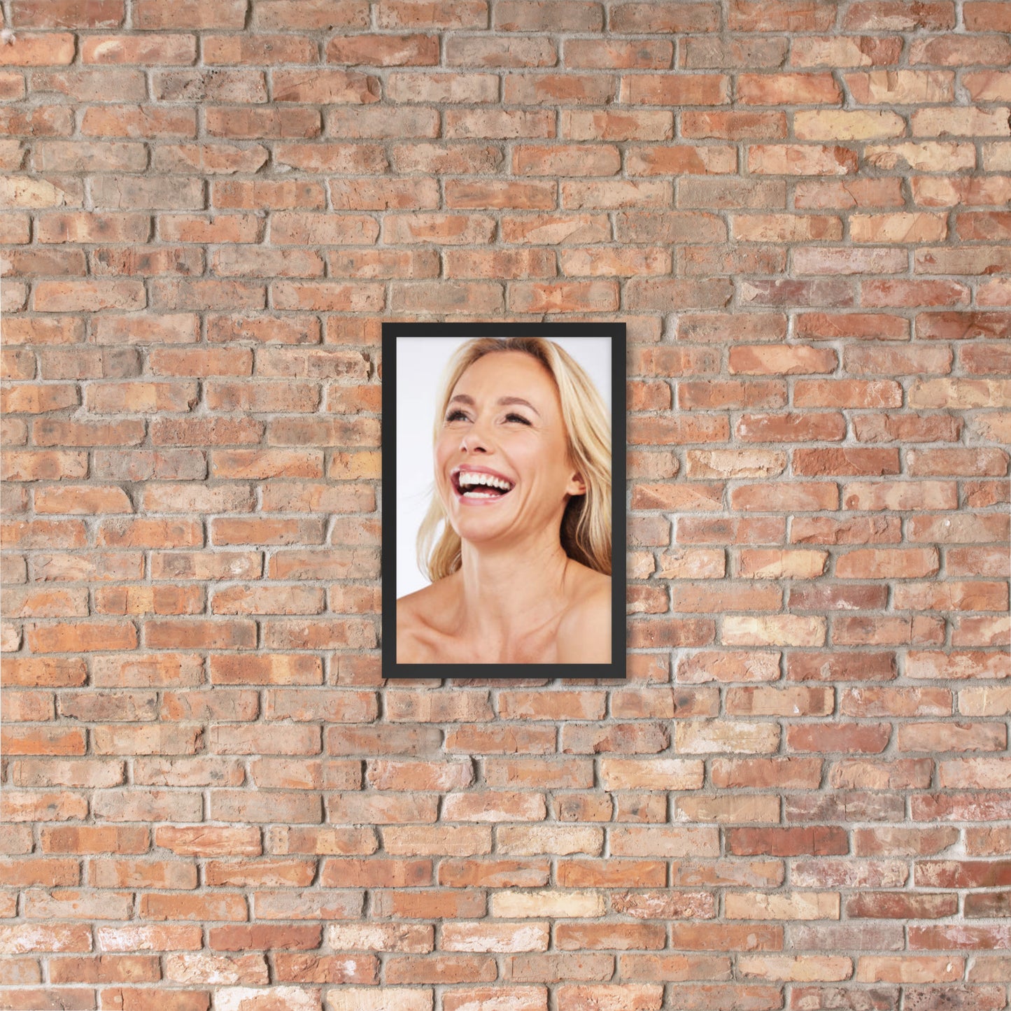 Framed Poster Wall Art Vertical: Priceless Smiles and Laughter (Print Model 0033)