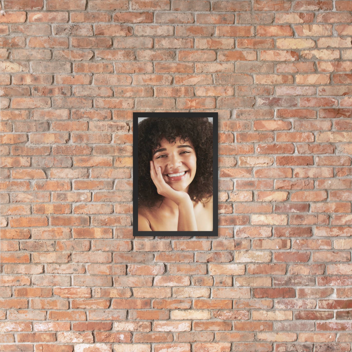 Framed Poster Wall Art Vertical: Priceless Smiles and Laughter (Print Model 0035)