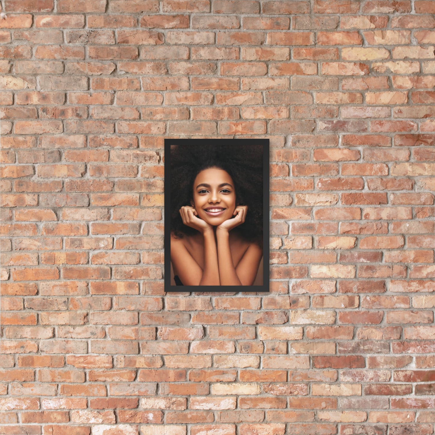 Framed Poster Wall Art Vertical: Priceless Smiles and Laughter (Print Model 0057)