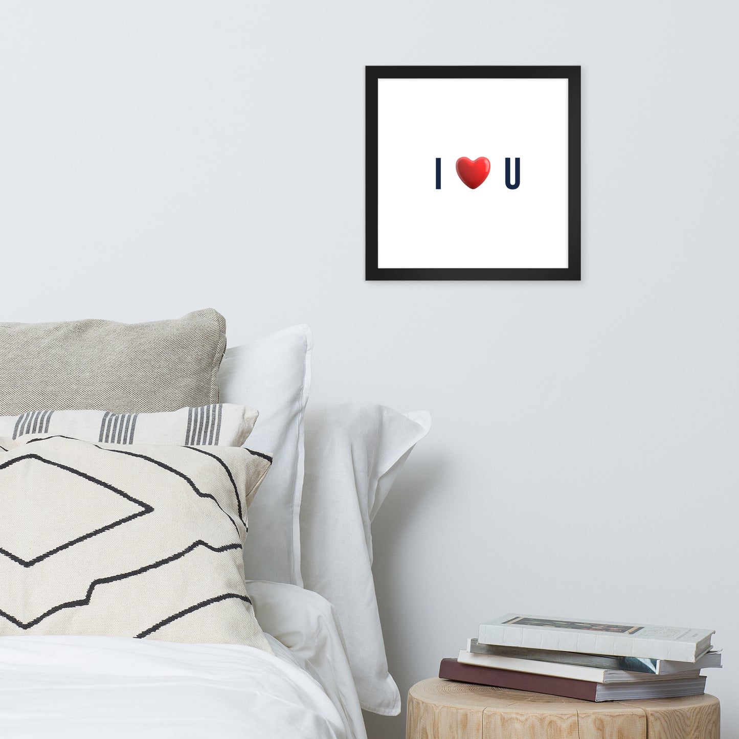 Framed Poster (I Love U - Love Framed Poster Vertical Model 0015)