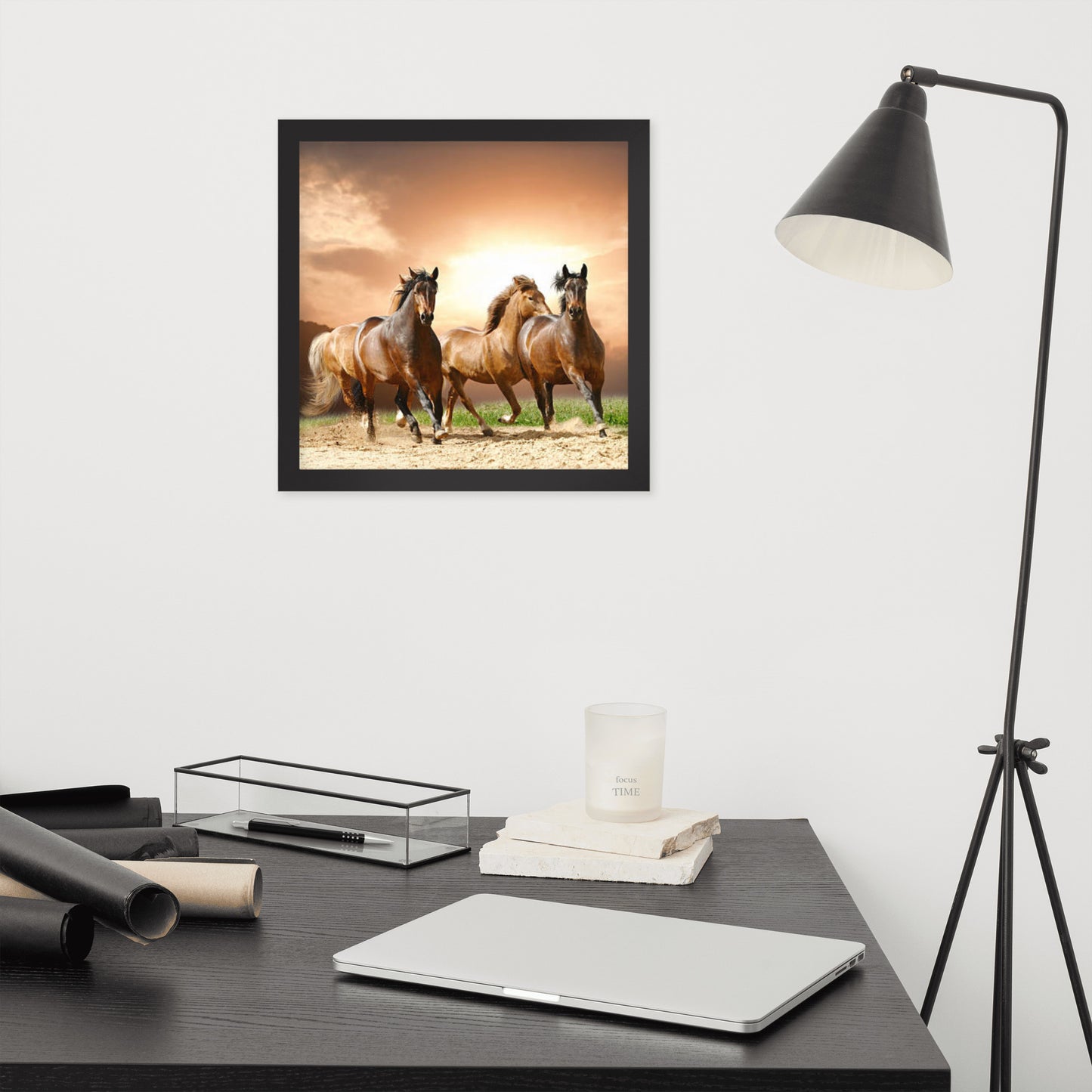 Framed Poster (Horse Wall Art Horizontal - Model 008)