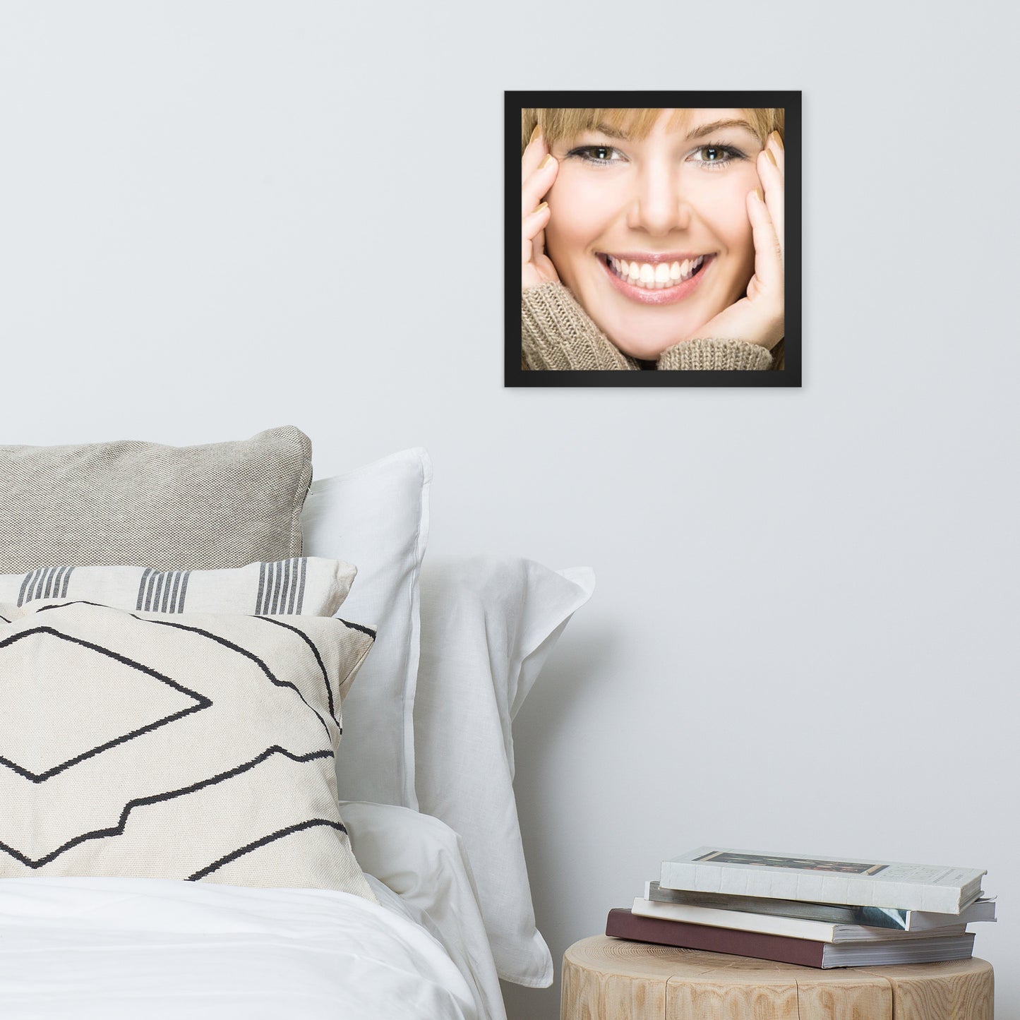 Smiles + Laughter = Priceless. Framed Poster Wall Art (Horizontal Model 0038)