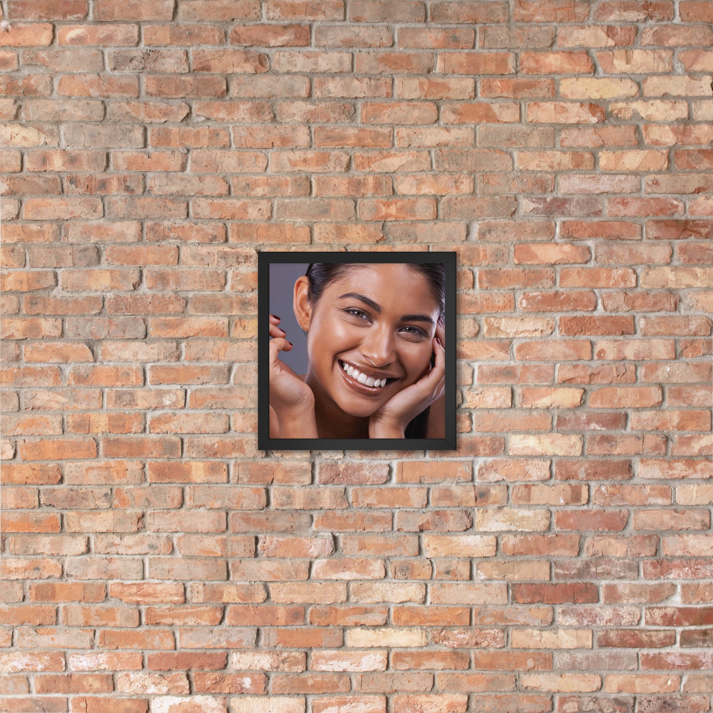 Framed Poster Wall Art Vertical: Priceless Smiles and Laughter (Print Model 0013)