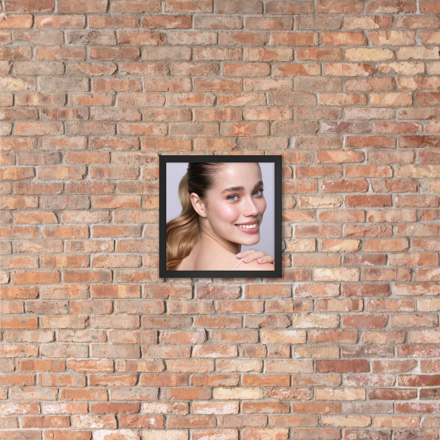 Framed Poster Wall Art Vertical: Priceless Smiles and Laughter (Print Model 0031)