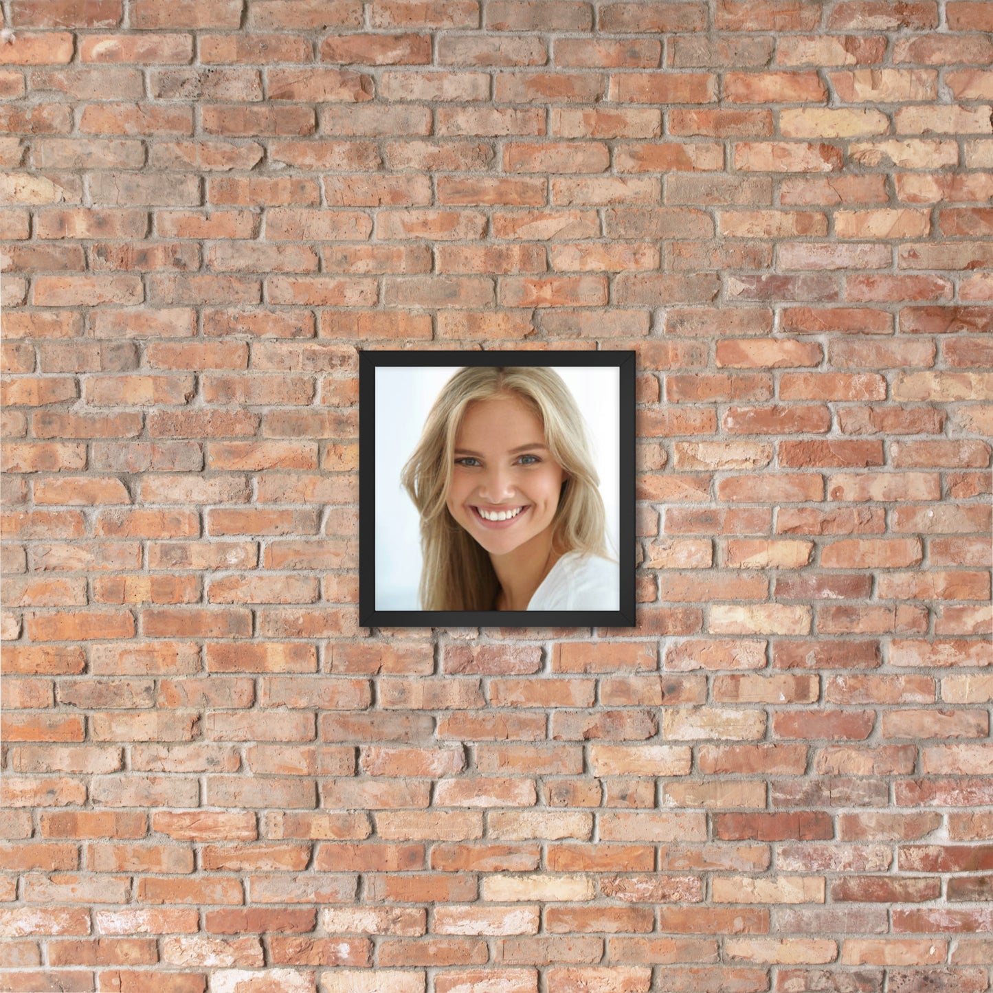 Framed Poster Wall Art Vertical: Priceless Smiles and Laughter (Print Model 0037)