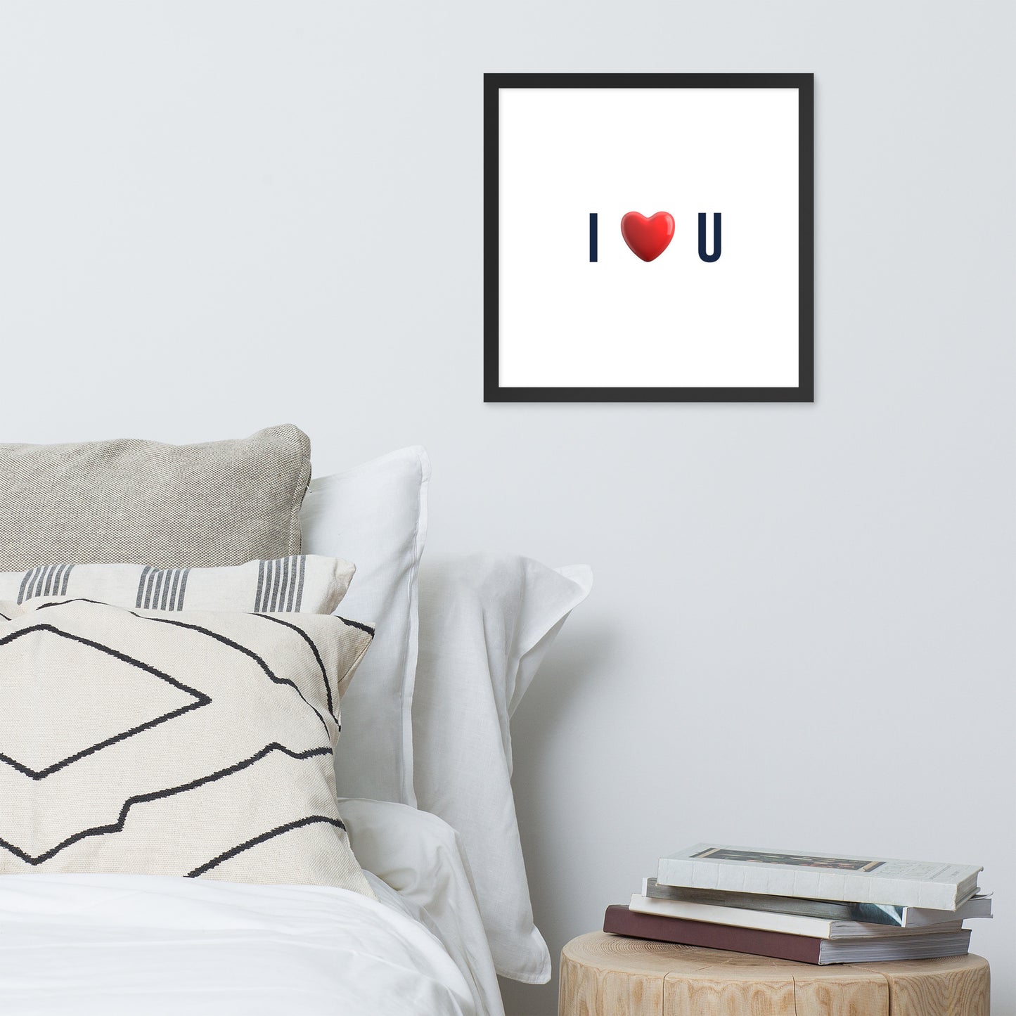 Framed Poster (I Love U - Love Framed Poster Vertical Model 0015)