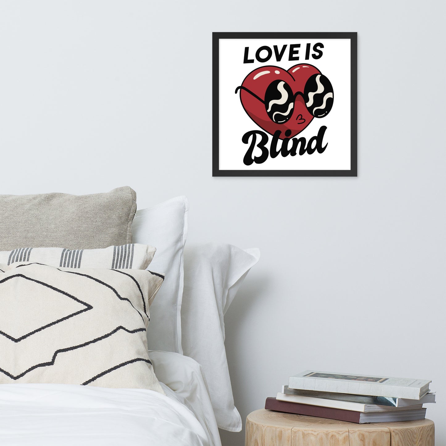 Framed Poster (Love Is Blind - Lifestyle Framed Poster Horizontal - Model 007)