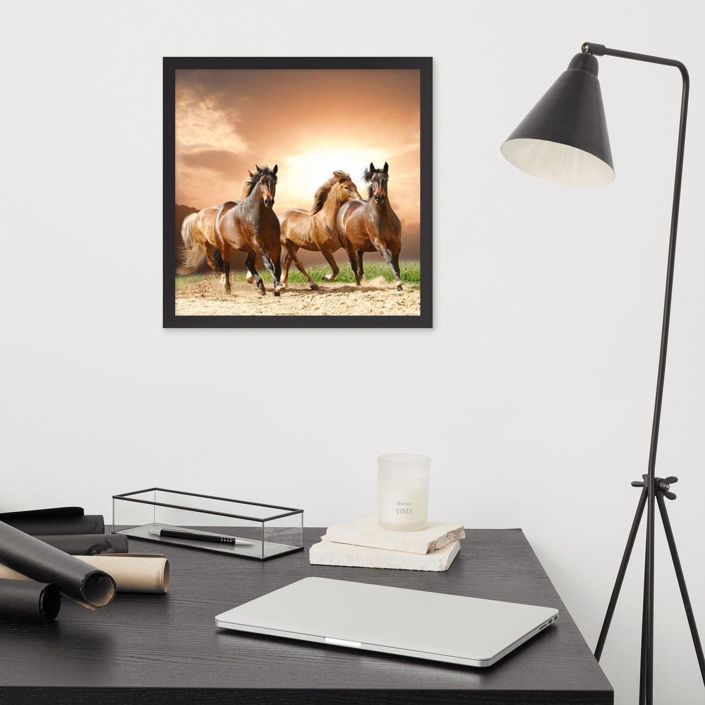 Framed Poster (Horse Wall Art Horizontal - Model 008)