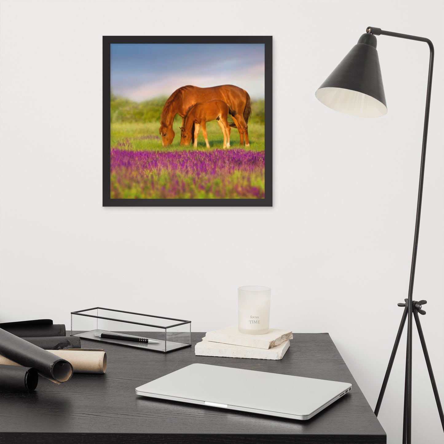 Framed Poster (Horse Wall Art Horizontal - Model 0016)