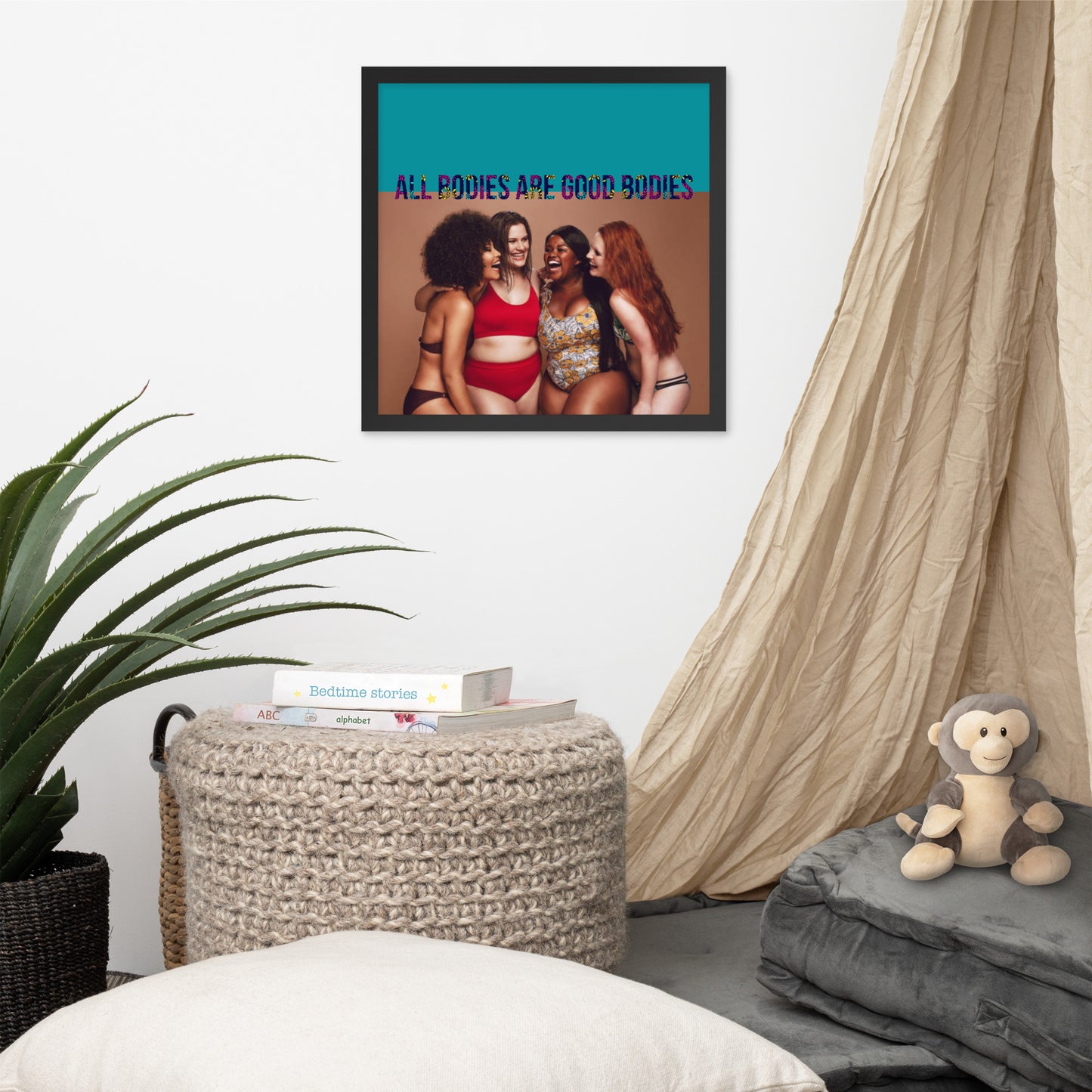 Body Positivity & Neutrality Framed Poster Wall Art (Horizontal Model 005)