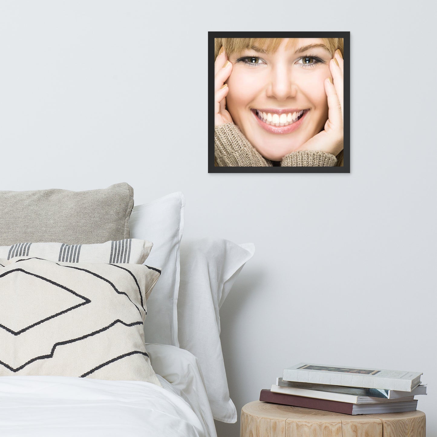 Smiles + Laughter = Priceless. Framed Poster Wall Art (Horizontal Model 0038)