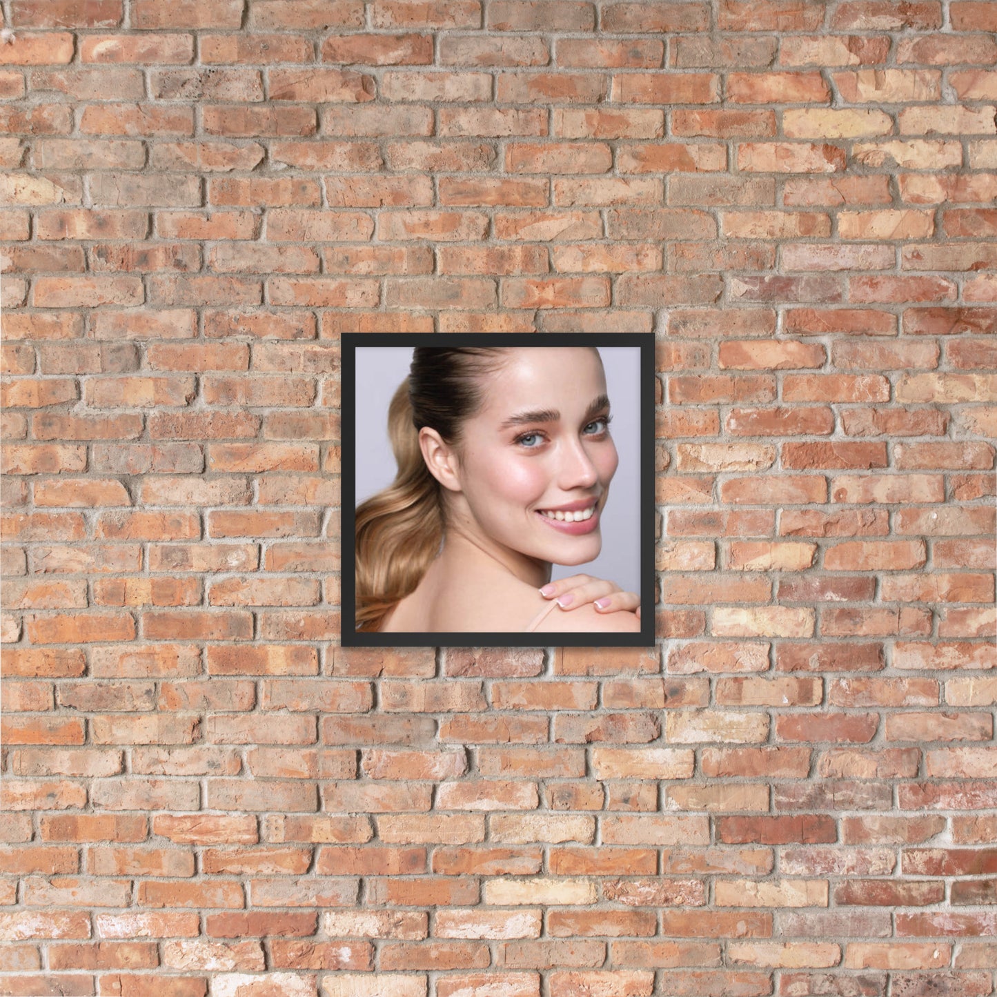 Framed Poster Wall Art Vertical: Priceless Smiles and Laughter (Print Model 0031)