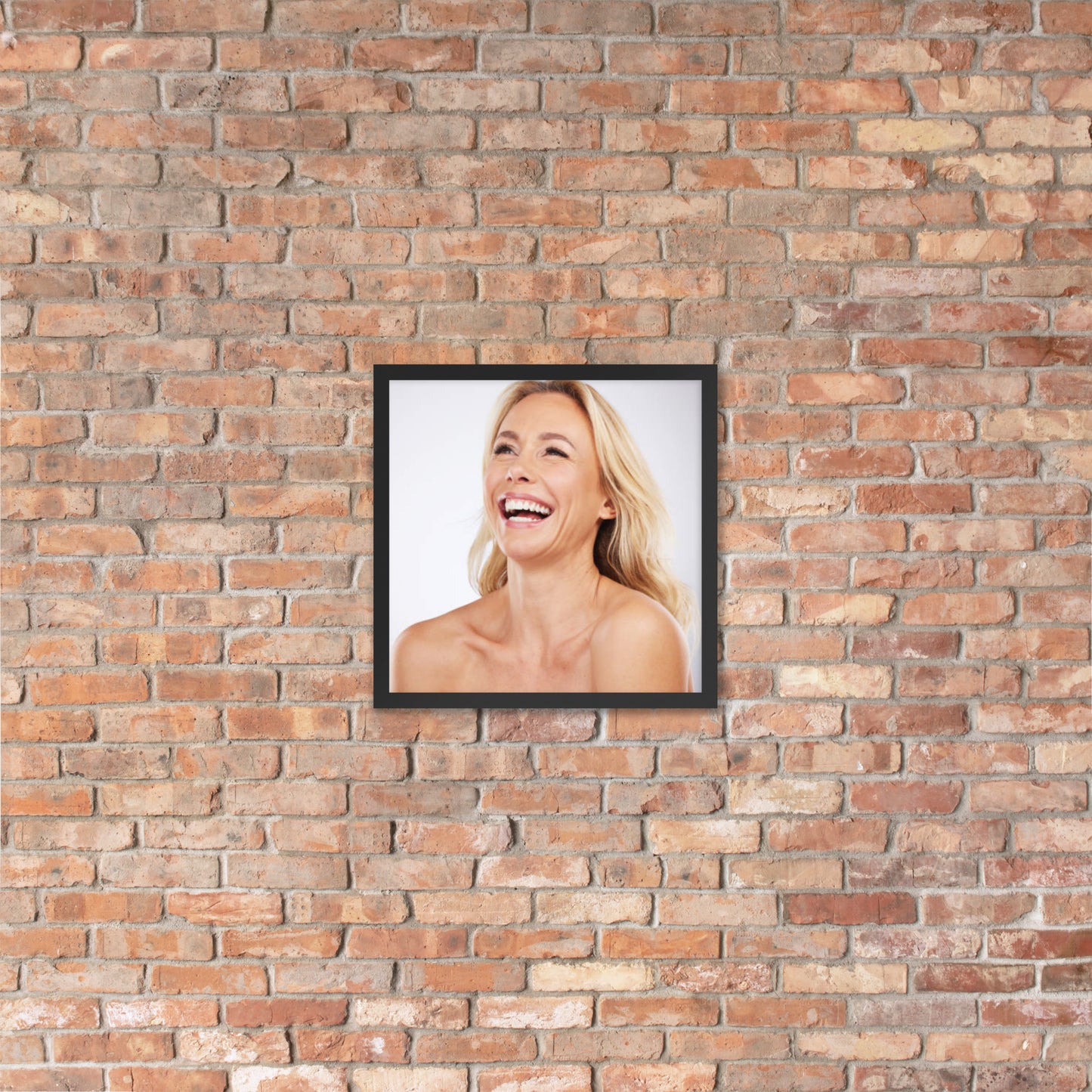 Framed Poster Wall Art Vertical: Priceless Smiles and Laughter (Print Model 0033)