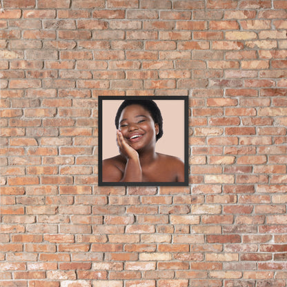 Framed Poster Wall Art Vertical: Priceless Smiles and Laughter (Print Model 0043)