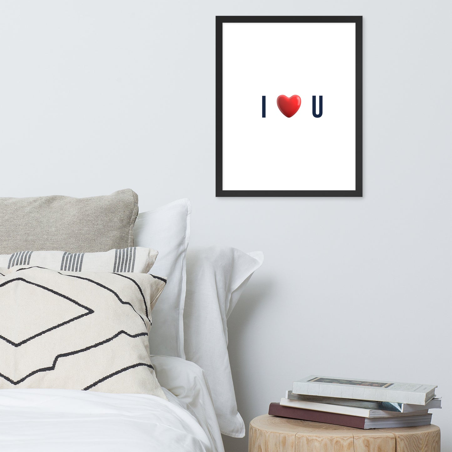 Framed Poster (I Love U - Love Framed Poster Vertical Model 0015)