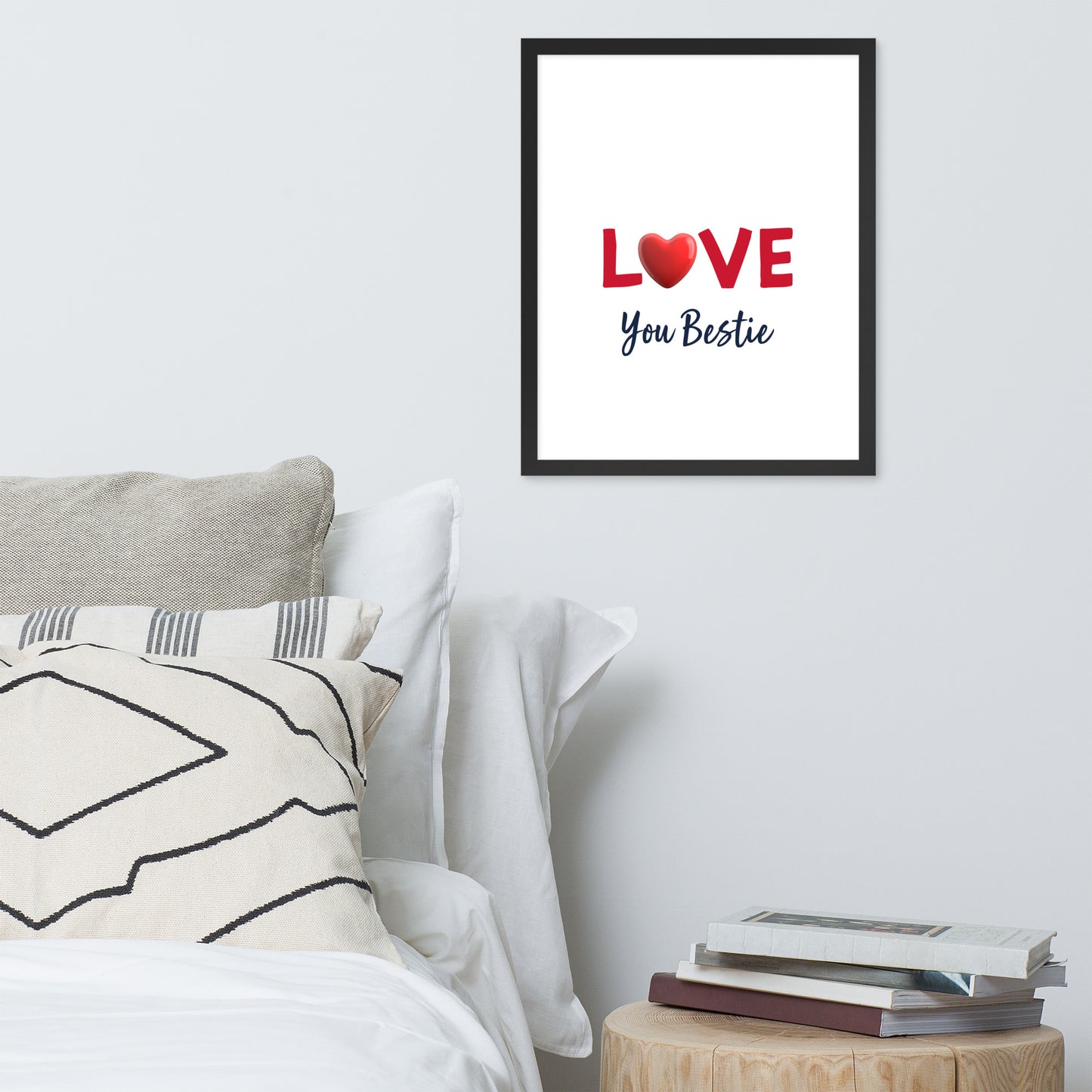 Framed Poster (Love You Bestie - Love Framed Poster Vertical Model 0020)