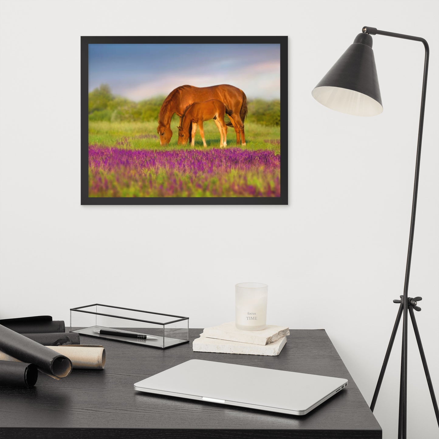 Framed Poster (Horse Wall Art Horizontal - Model 0016)