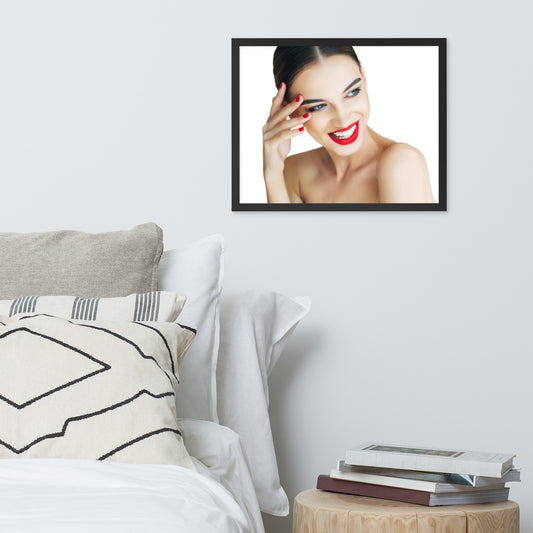 Smiles + Laughter = Priceless. Framed Poster Wall Art (Horizontal Model 003)