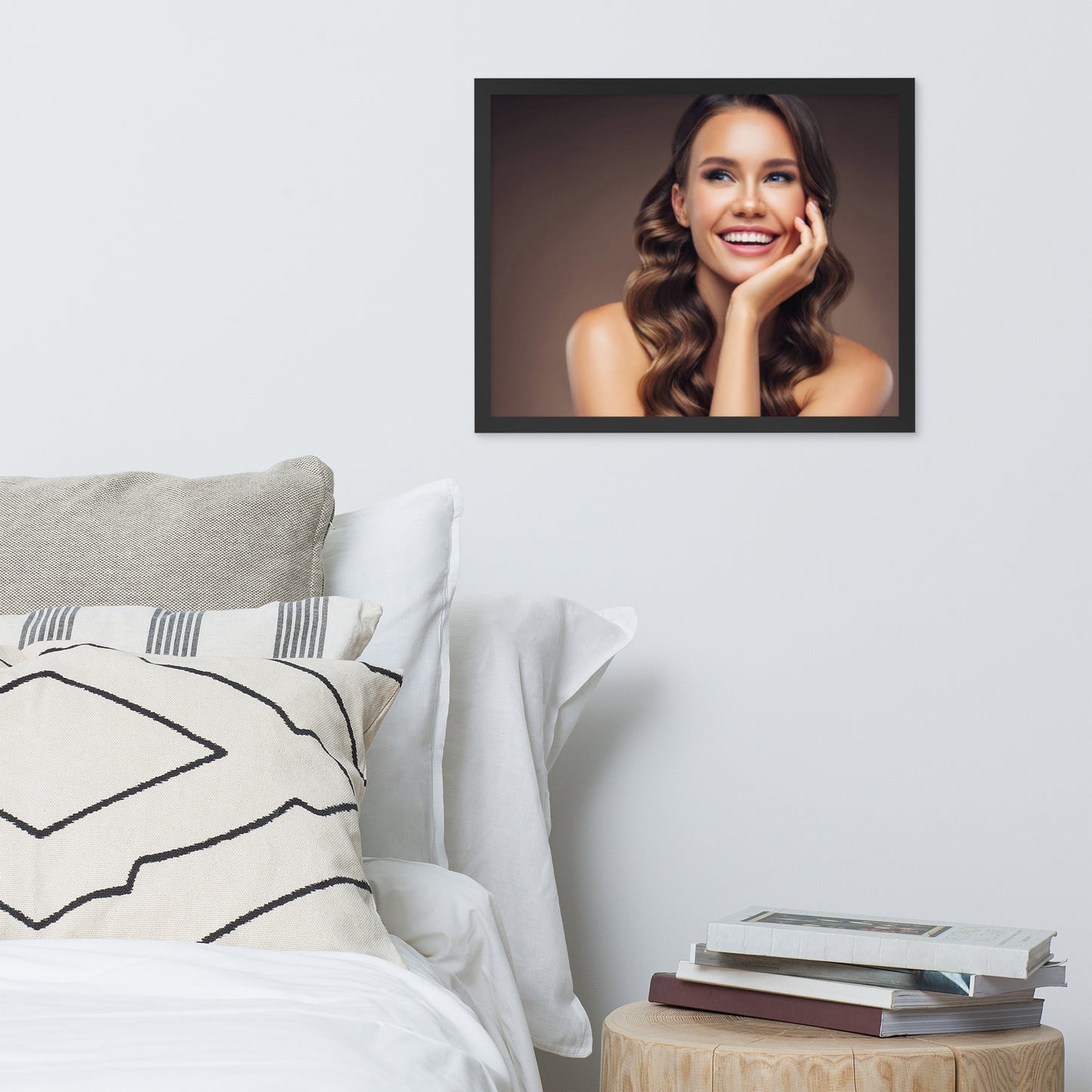 Smiles + Laughter = Priceless. Framed Poster Wall Art (Horizontal Model 009)