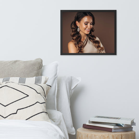 Smiles + Laughter = Priceless. Framed Poster Wall Art (Horizontal Model 0010)