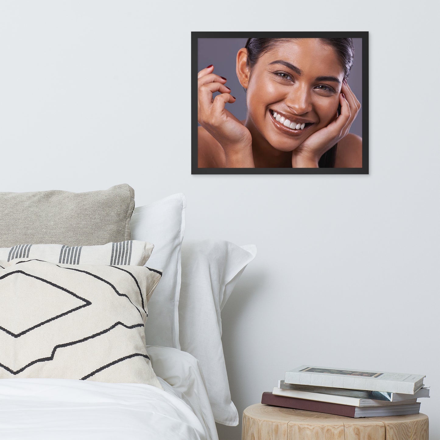 Smiles + Laughter = Priceless. Framed Poster Wall Art (Horizontal Model 0013)