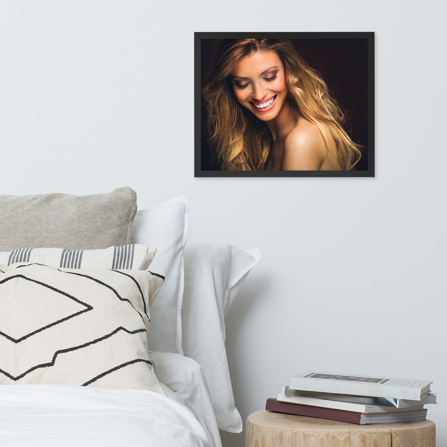 Smiles + Laughter = Priceless. Framed Poster Wall Art (Horizontal Model 0016)