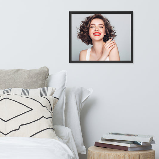 Smiles + Laughter = Priceless. Framed Poster Wall Art (Horizontal Model 0018)