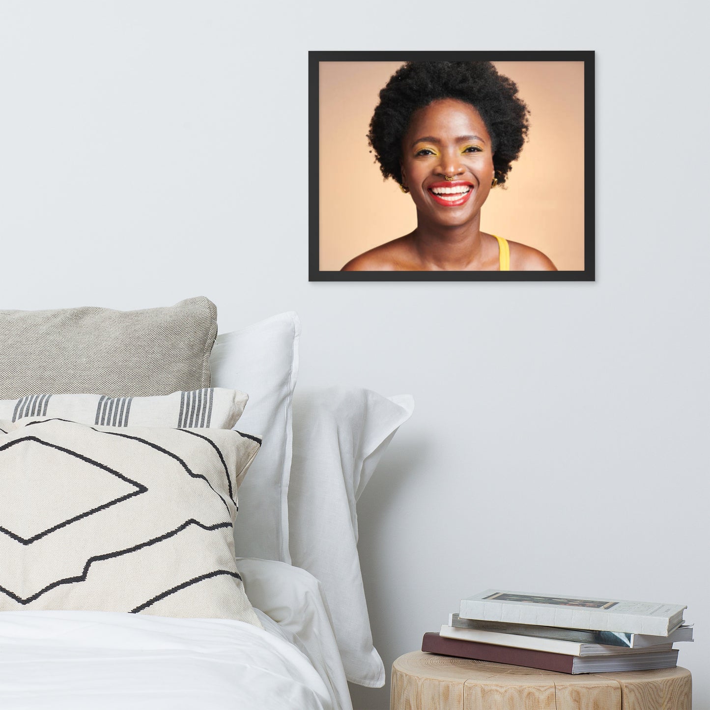 Smiles + Laughter = Priceless. Framed Poster Wall Art (Horizontal Model 0025)