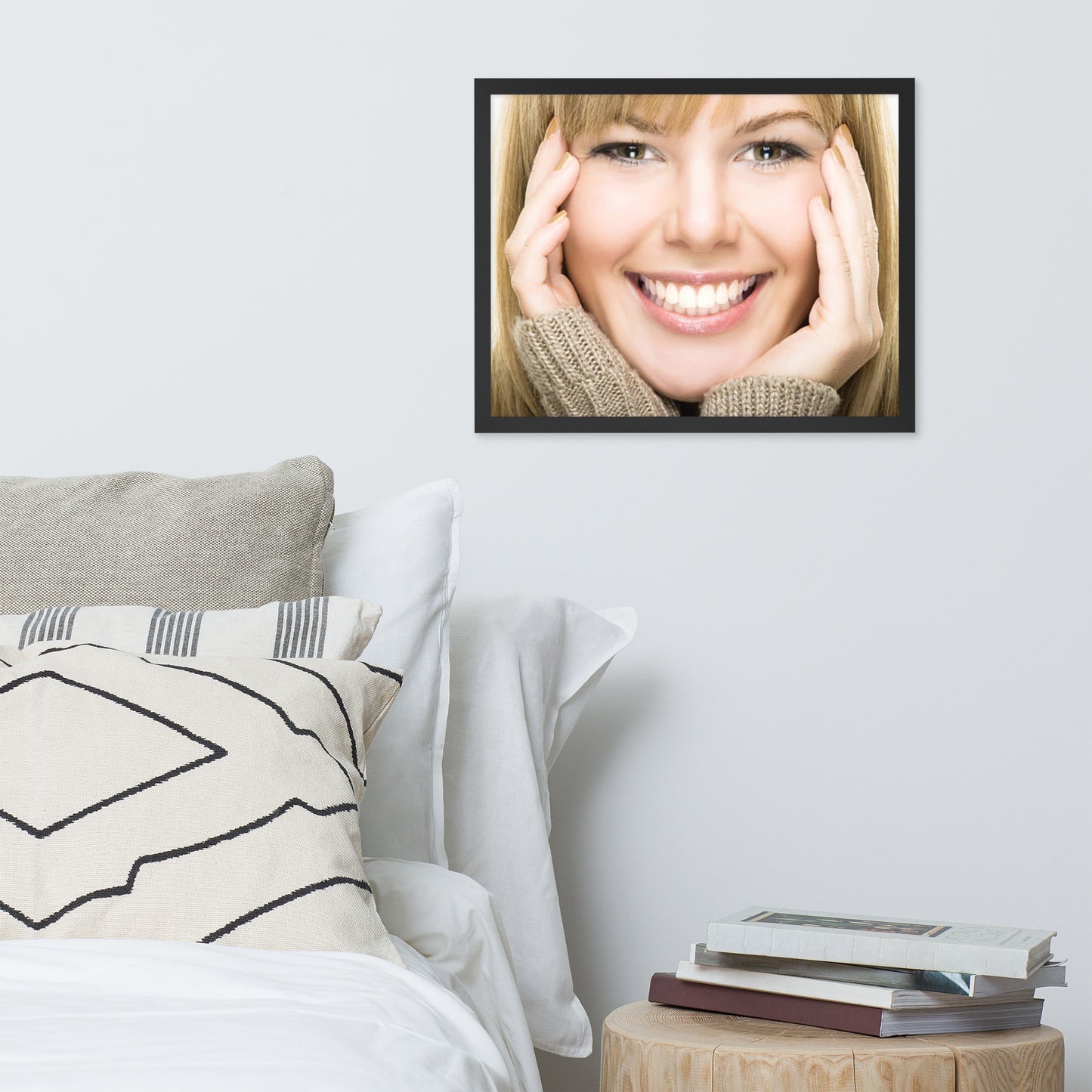 Smiles + Laughter = Priceless. Framed Poster Wall Art (Horizontal Model 0038)