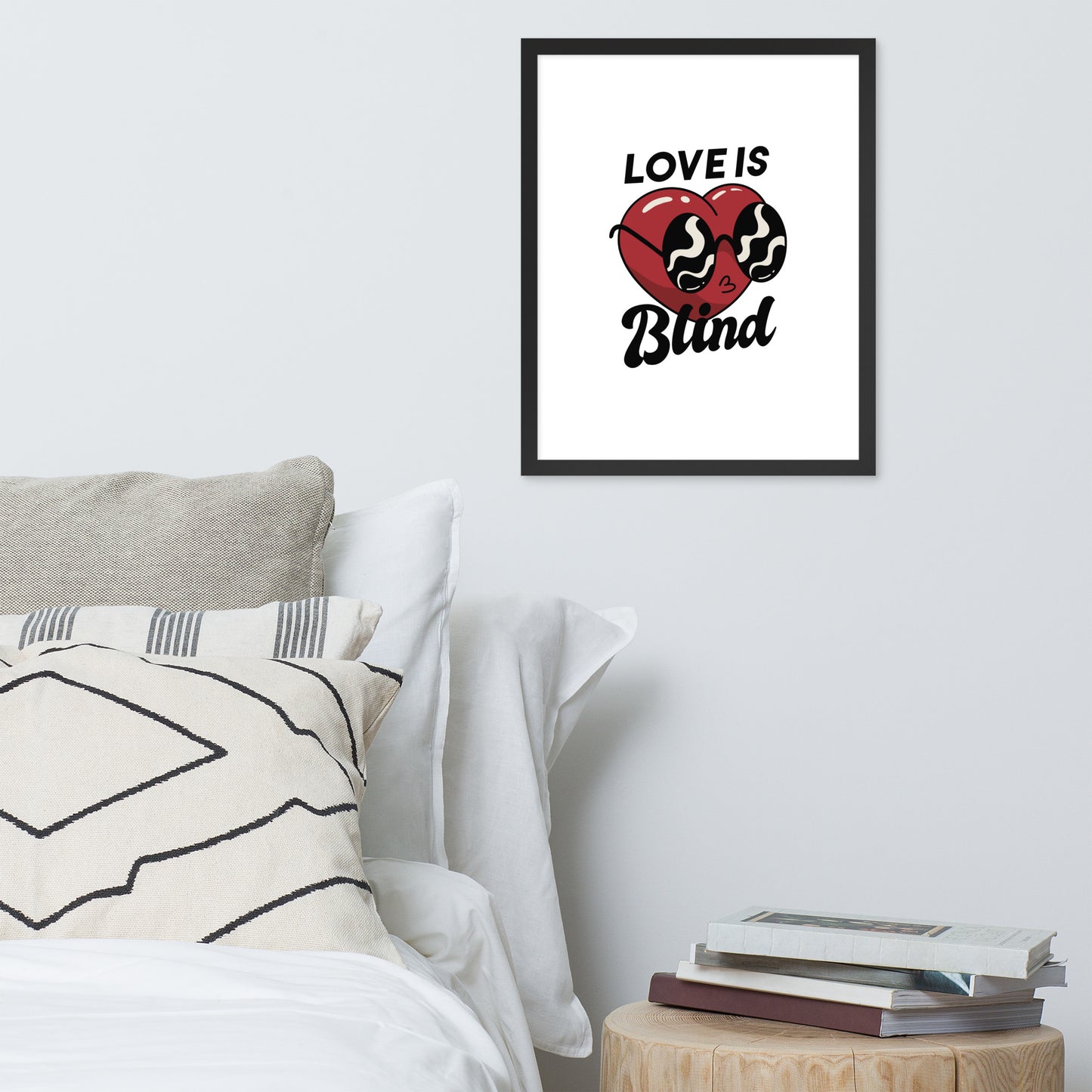 Framed Poster (Love Is Blind - Lifestyle Framed Poster Horizontal - Model 007)