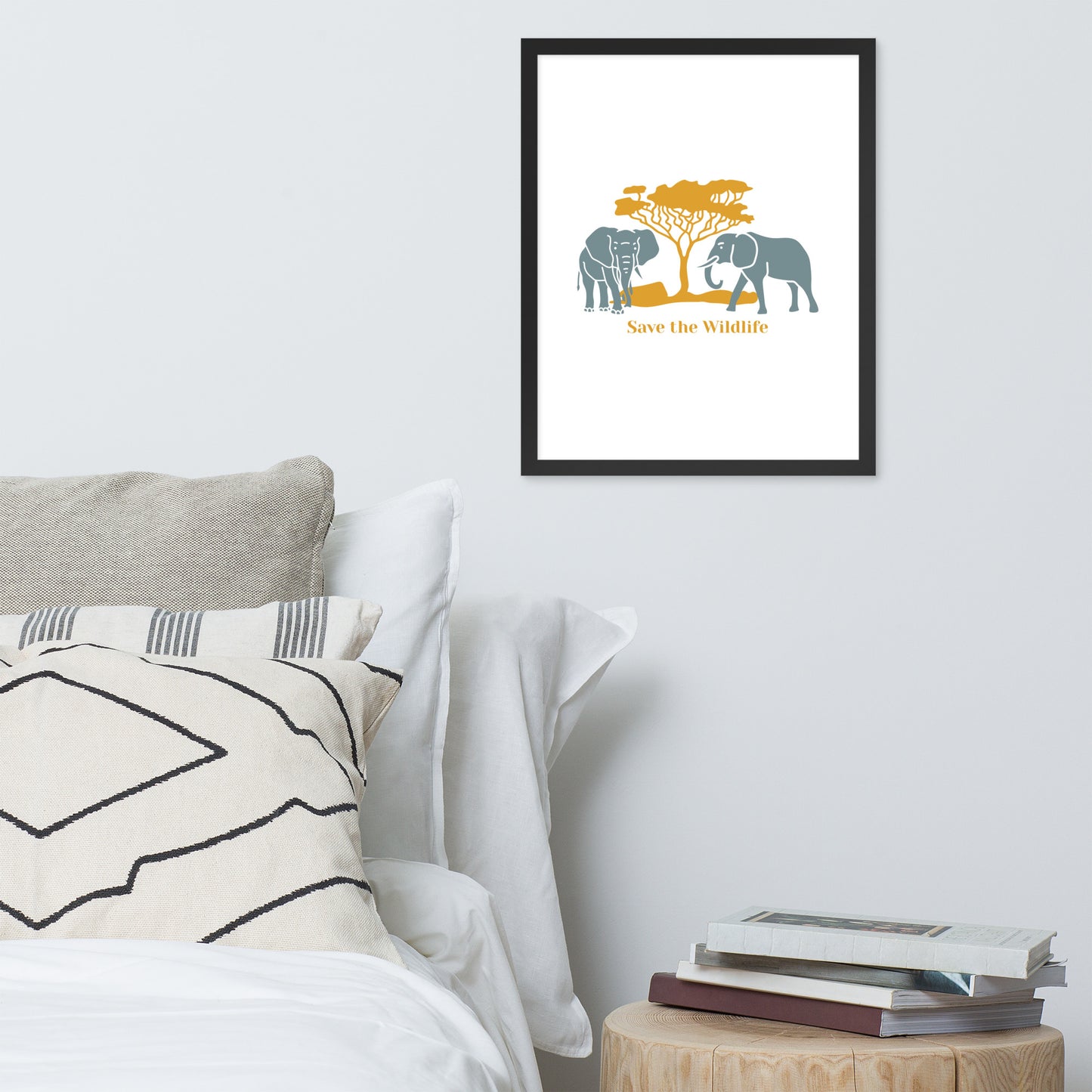 Framed Poster (Save the Wildlife - Lifestyle Framed Poster Vertical - Model 0012)