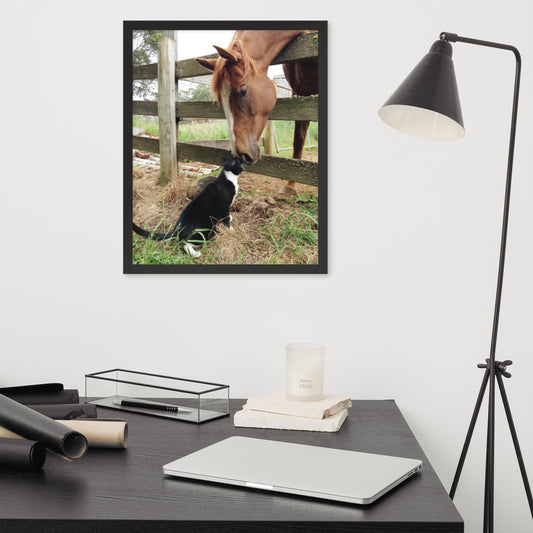 Framed Poster Horse Wall Art - Vertical Print (Glamourange 0029 Model)