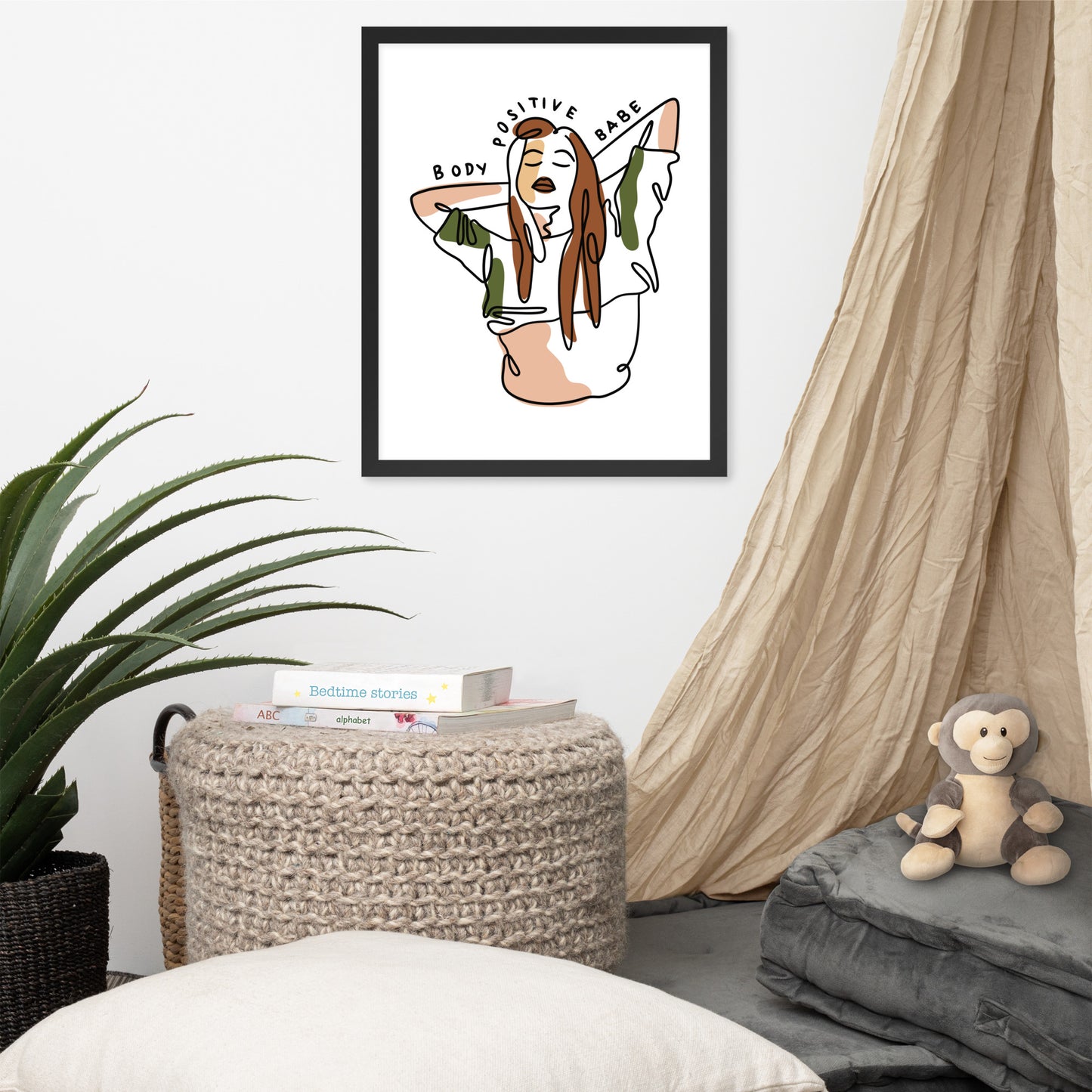 Body Positivity & Neutrality Framed Poster Wall Art (Vertical Model 0015)