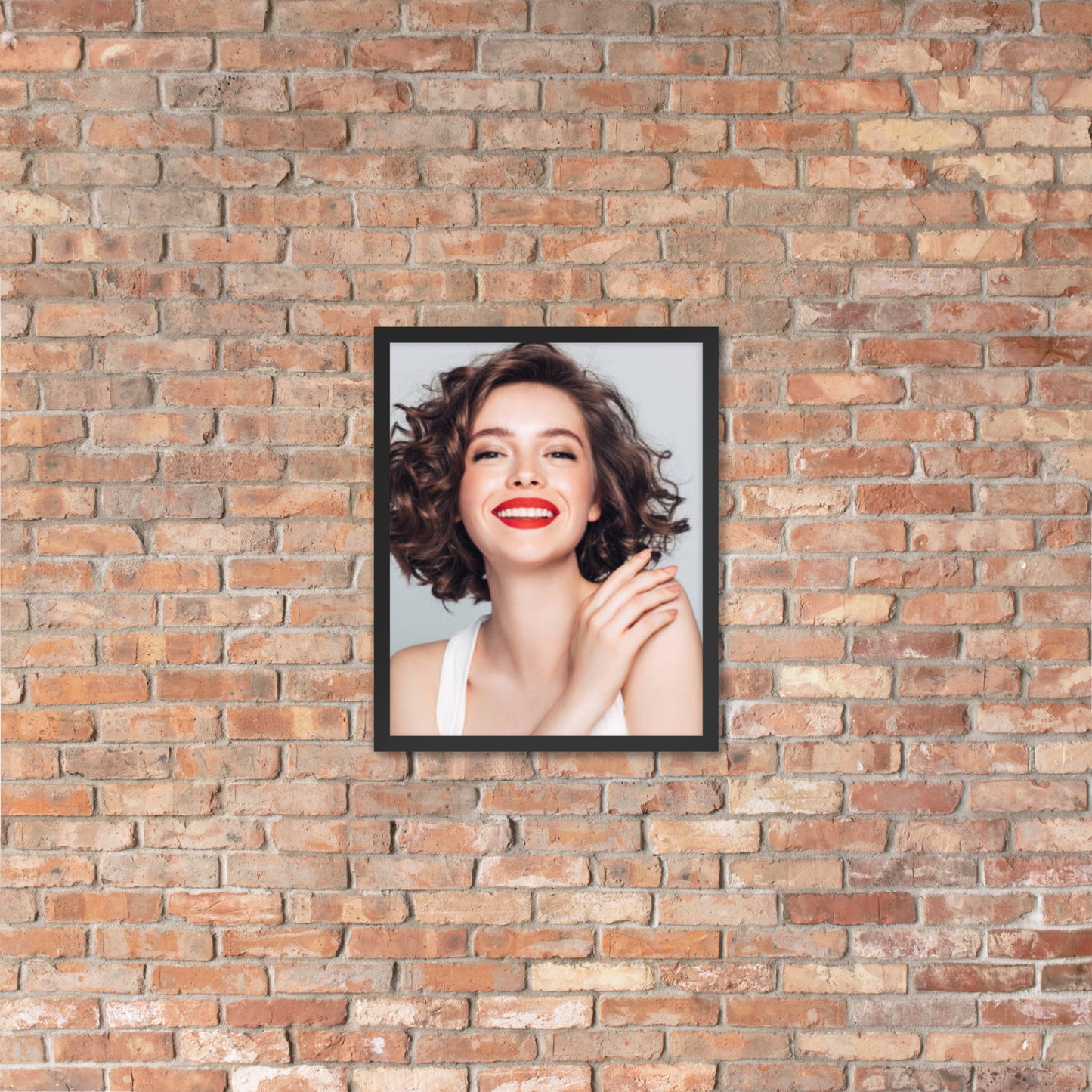 Framed Poster Wall Art Vertical: Priceless Smiles and Laughter (Print Model 0018)