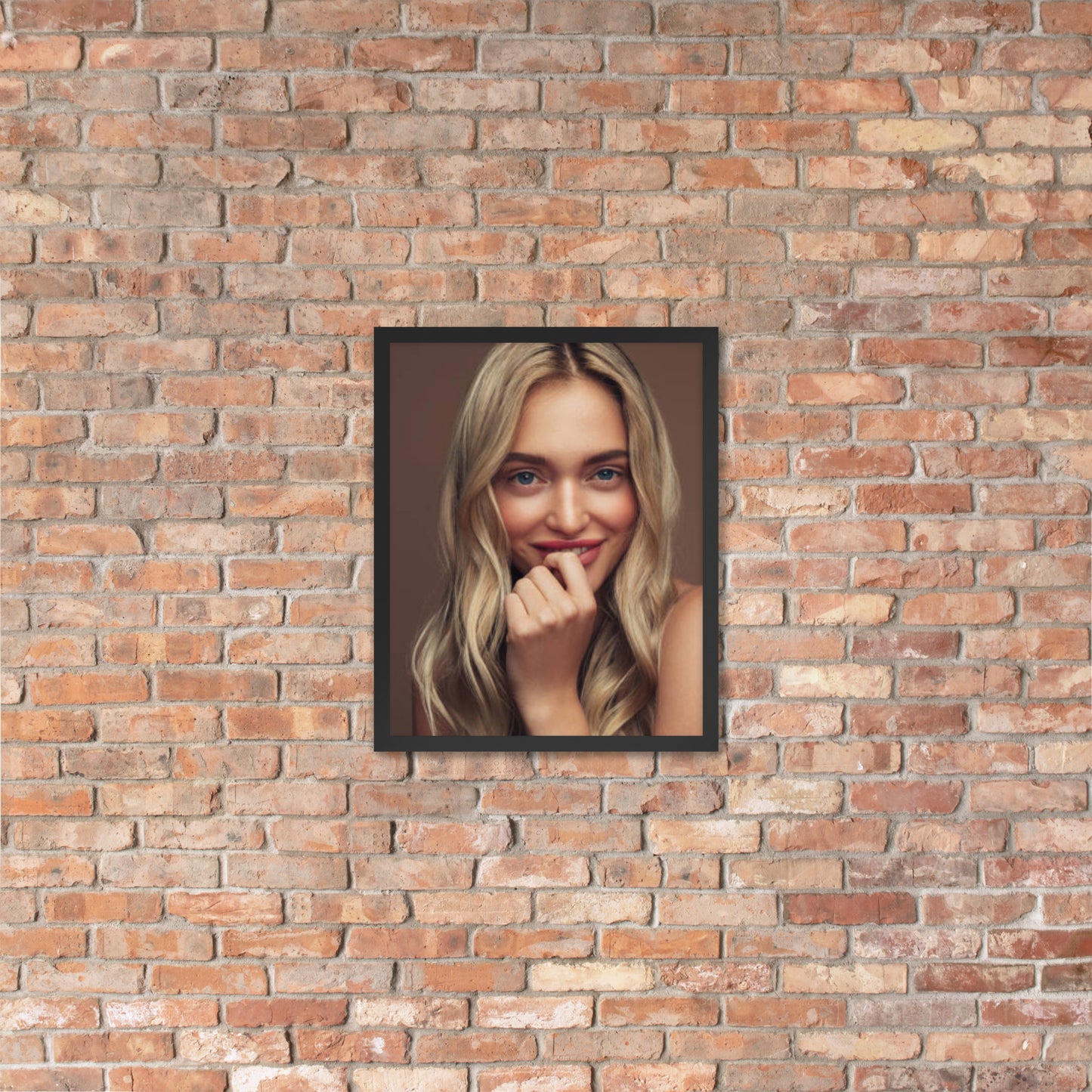 Framed Poster Wall Art Vertical: Priceless Smiles and Laughter (Print Model 0042)