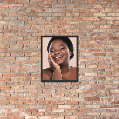 Framed Poster Wall Art Vertical: Priceless Smiles and Laughter (Print Model 0043)