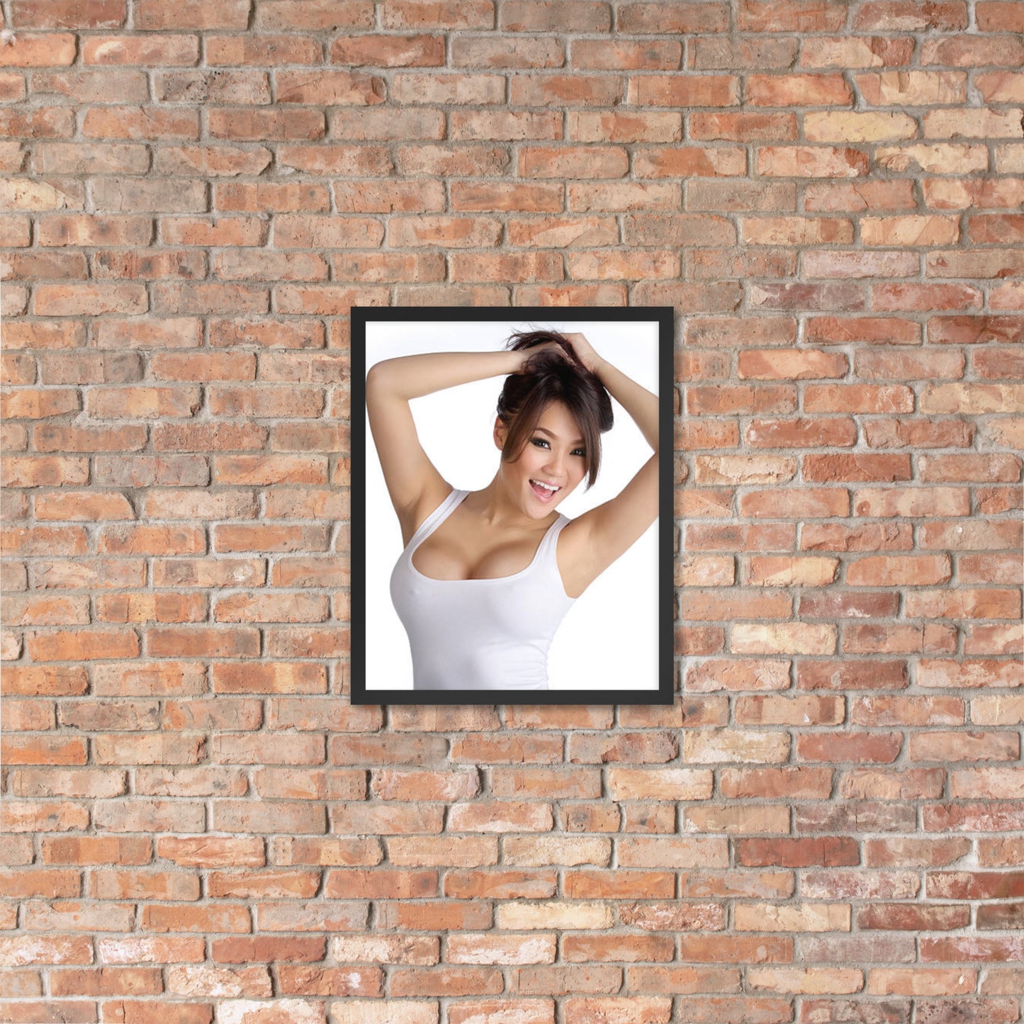 Framed Poster Wall Art Vertical: Priceless Smiles and Laughter (Print Model 0048)