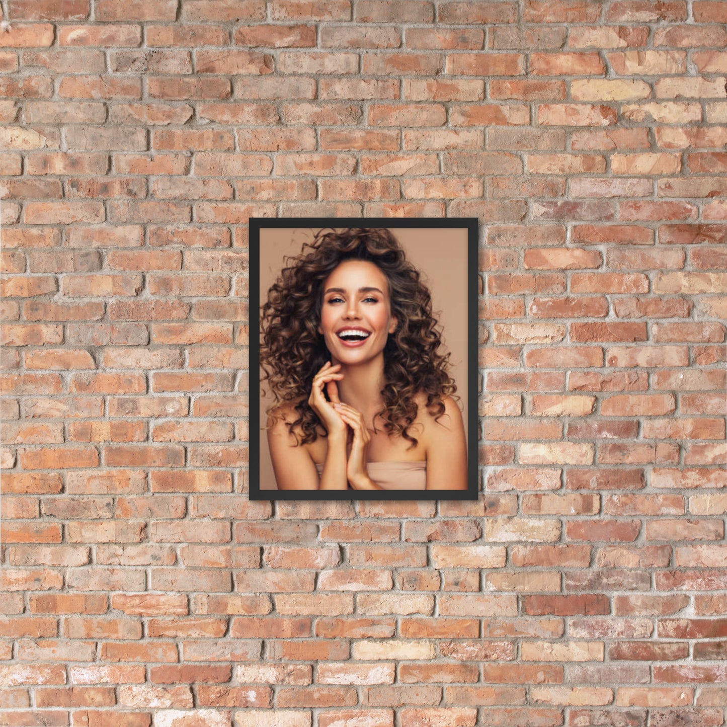 Framed Poster Wall Art Vertical: Priceless Smiles and Laughter (Print Model 0047)