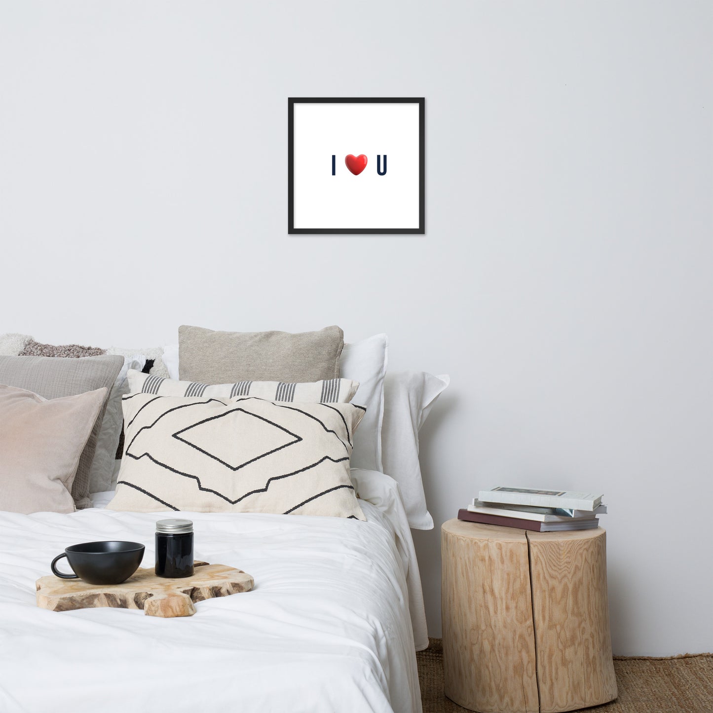 Framed Poster (I Love U - Love Framed Poster Vertical Model 0015)