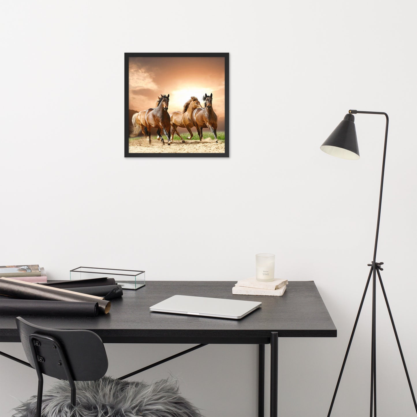 Framed Poster (Horse Wall Art Horizontal - Model 008)