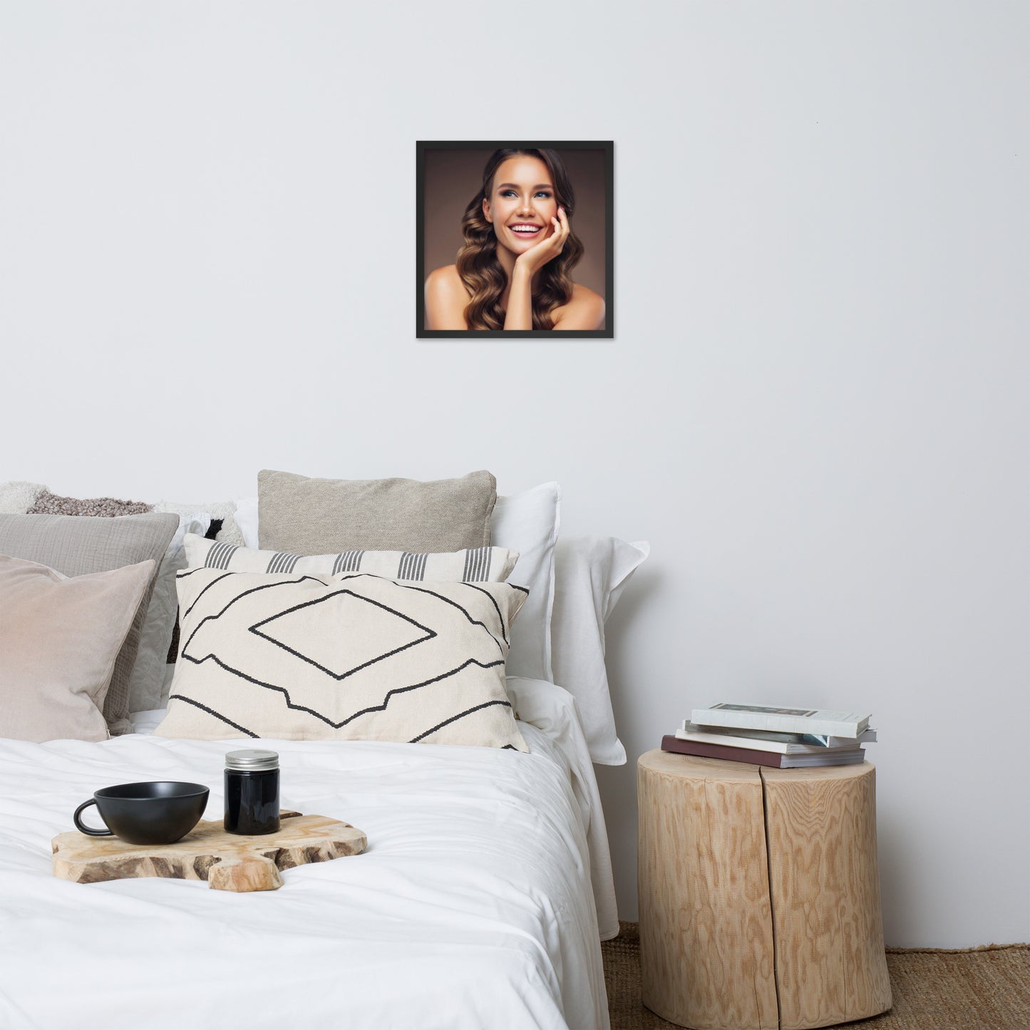 Smiles + Laughter = Priceless. Framed Poster Wall Art (Horizontal Model 009)