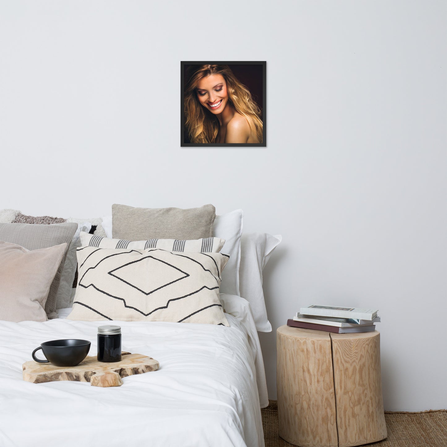 Smiles + Laughter = Priceless. Framed Poster Wall Art (Horizontal Model 0016)