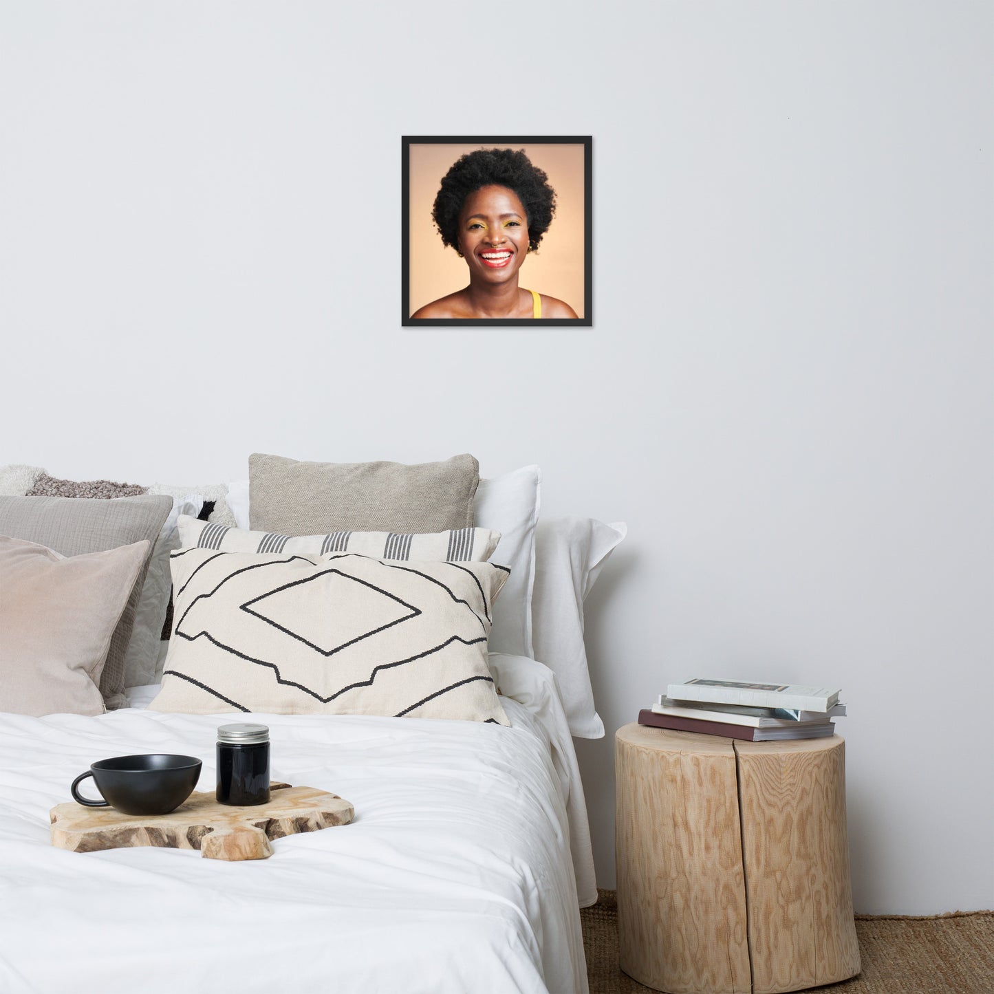 Smiles + Laughter = Priceless. Framed Poster Wall Art (Horizontal Model 0025)