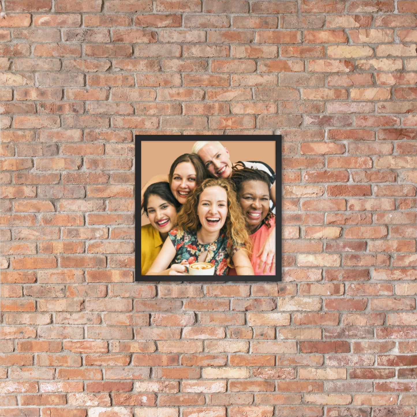 Framed Poster Wall Art Vertical: Priceless Smiles and Laughter (Print Model 001)