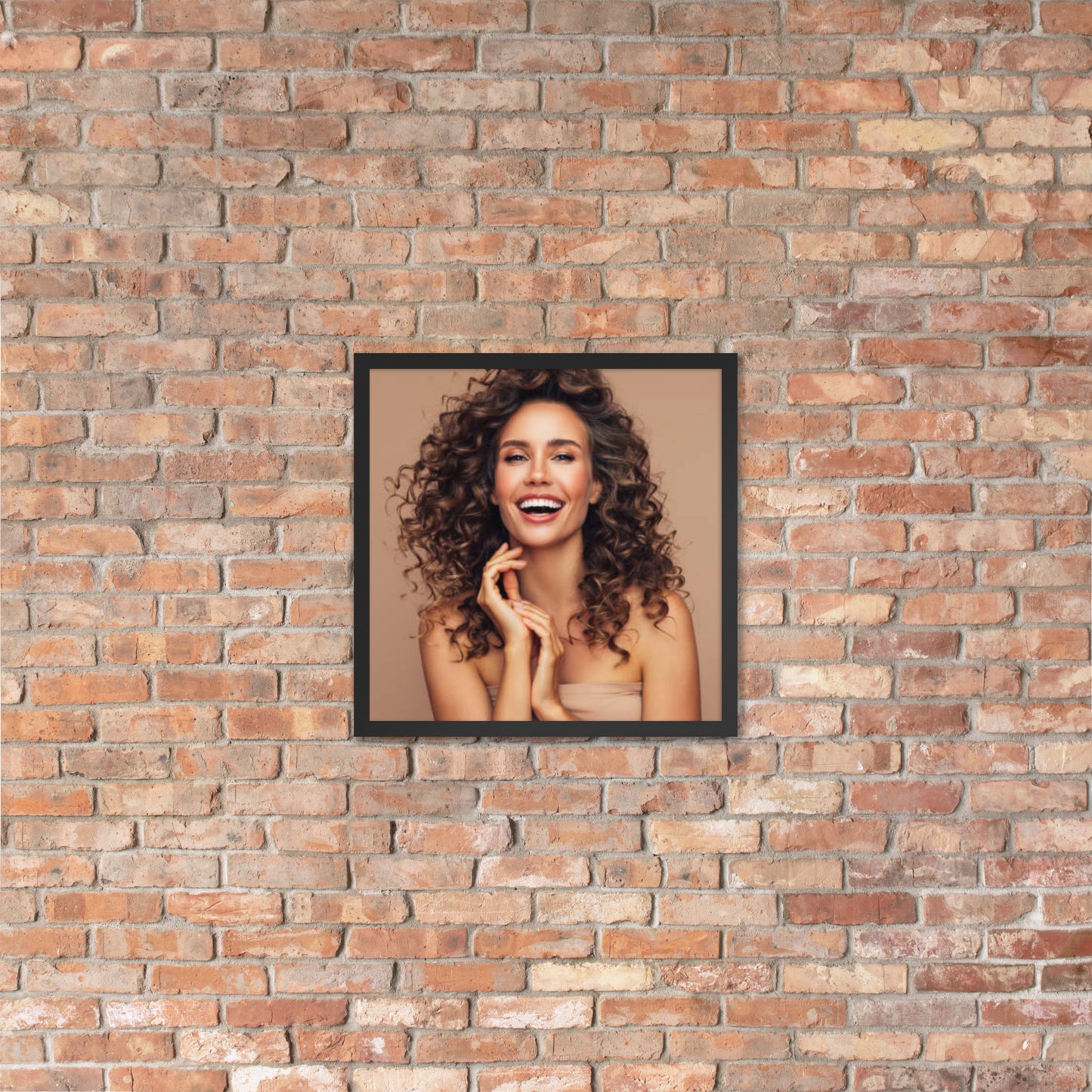 Framed Poster Wall Art Vertical: Priceless Smiles and Laughter (Print Model 0047)