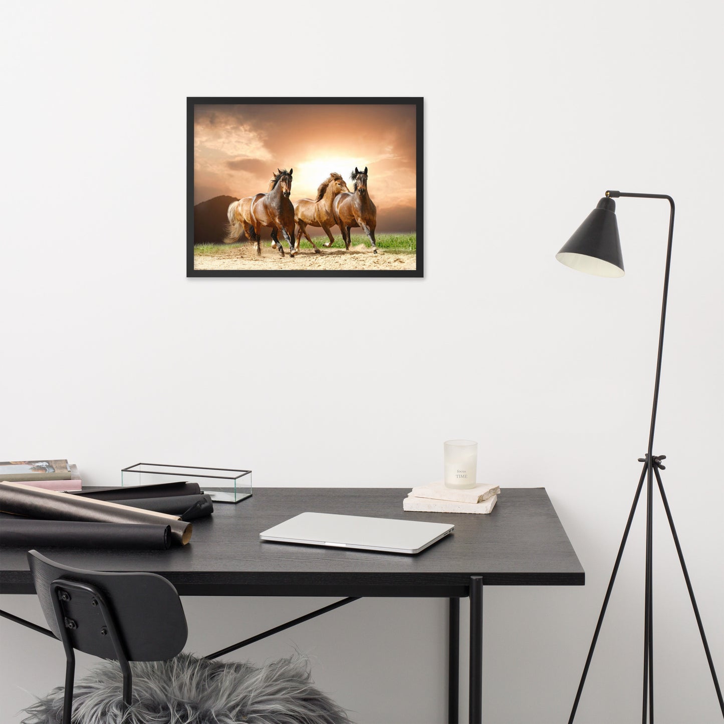 Framed Poster (Horse Wall Art Horizontal - Model 008)