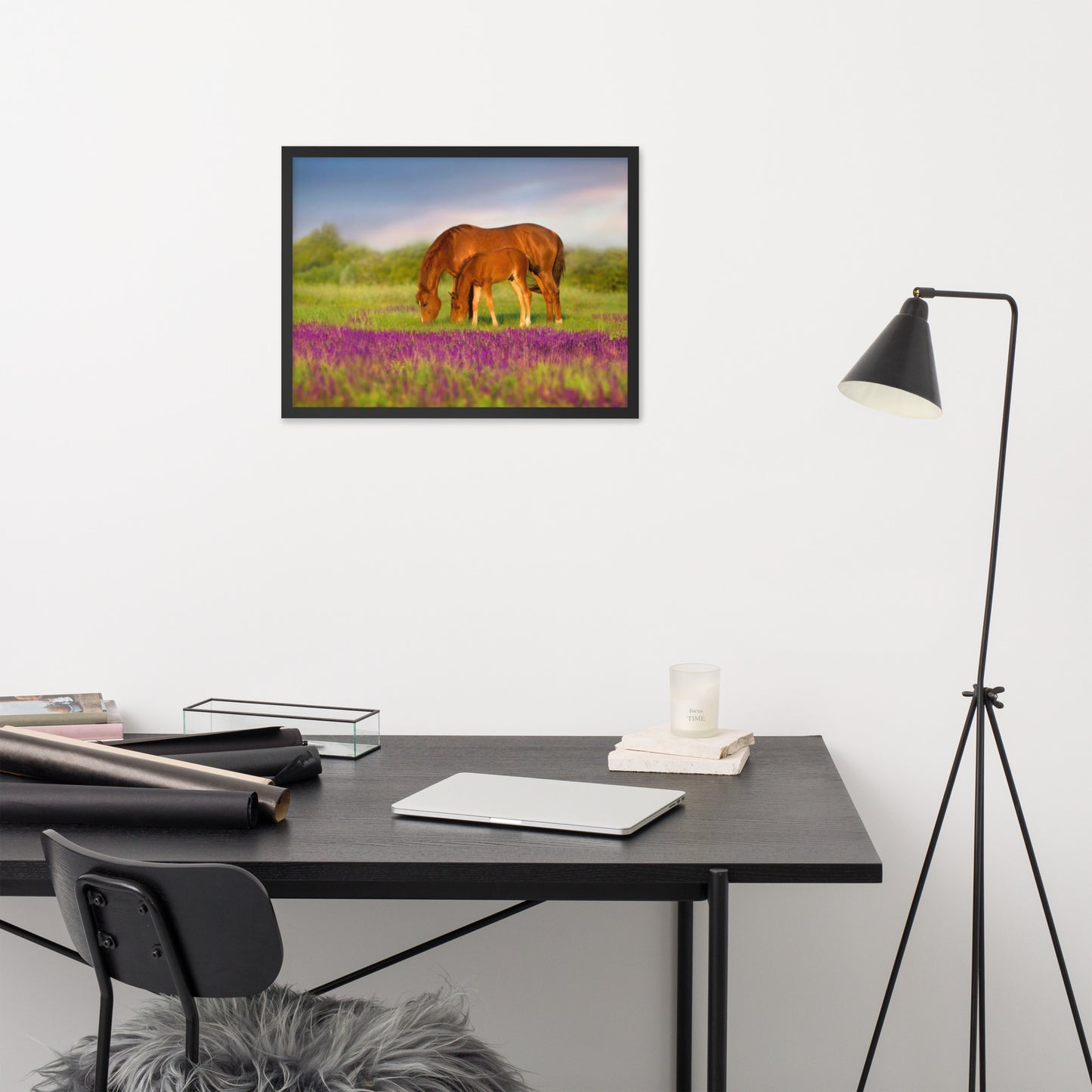 Framed Poster (Horse Wall Art Horizontal - Model 0016)