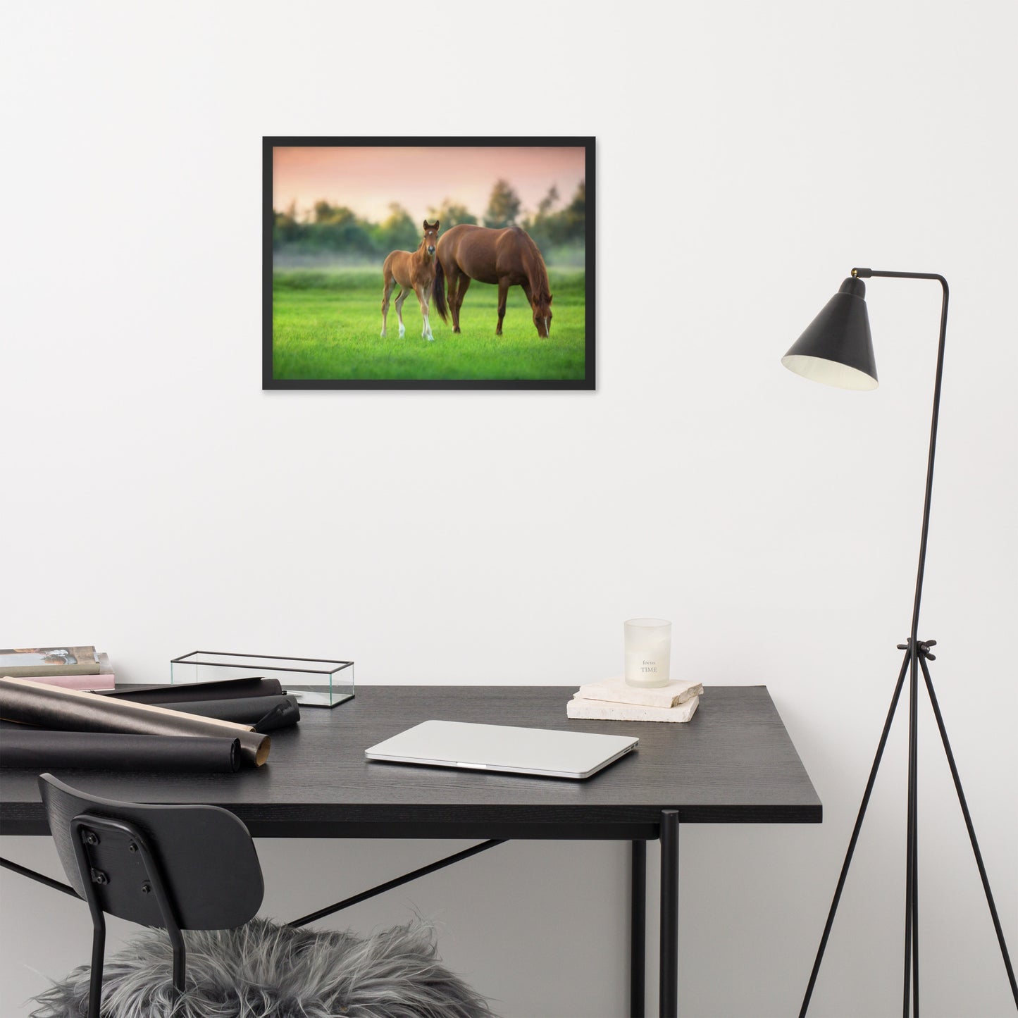 Framed Poster (Horse Wall Art Horizontal - Model 0017)