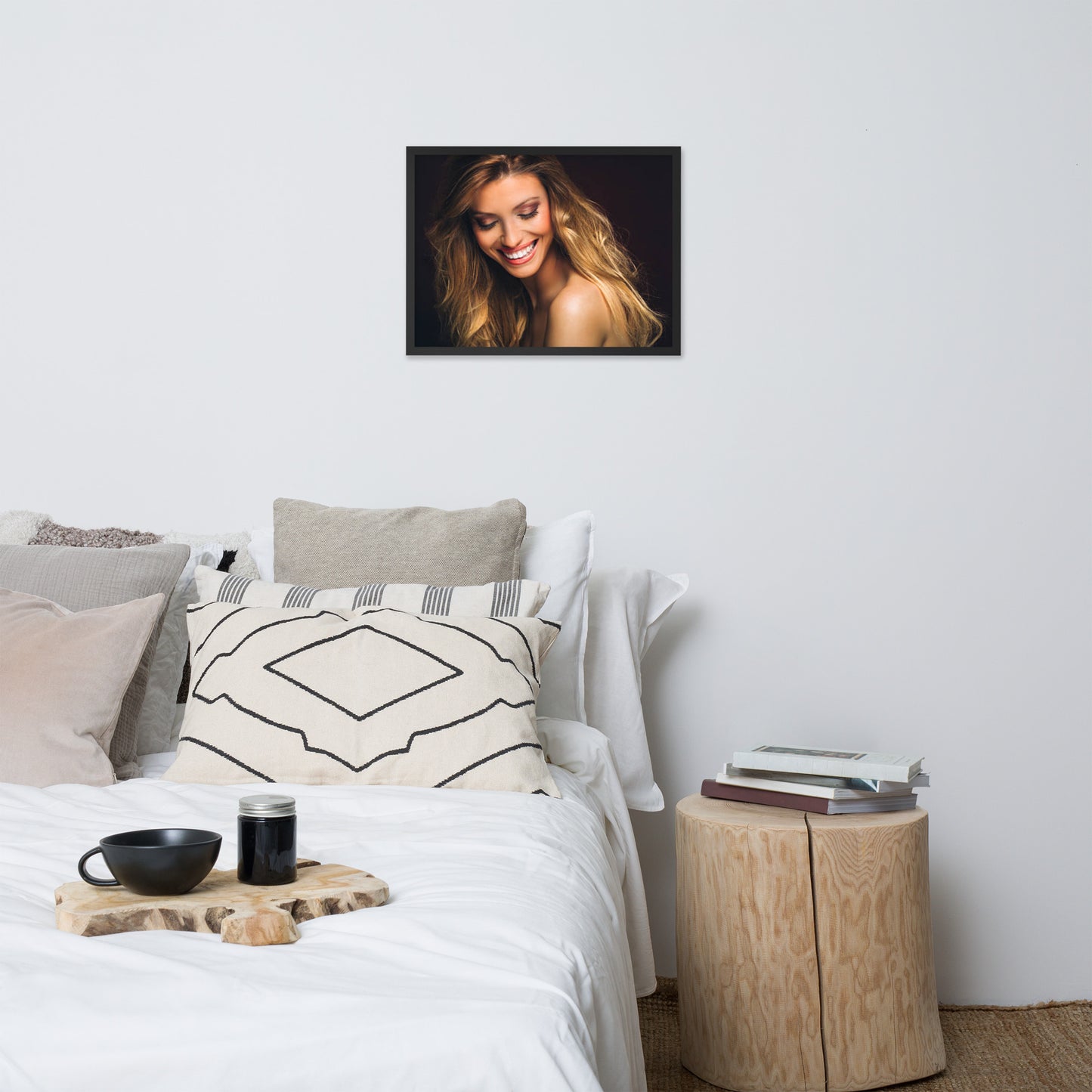 Smiles + Laughter = Priceless. Framed Poster Wall Art (Horizontal Model 0016)