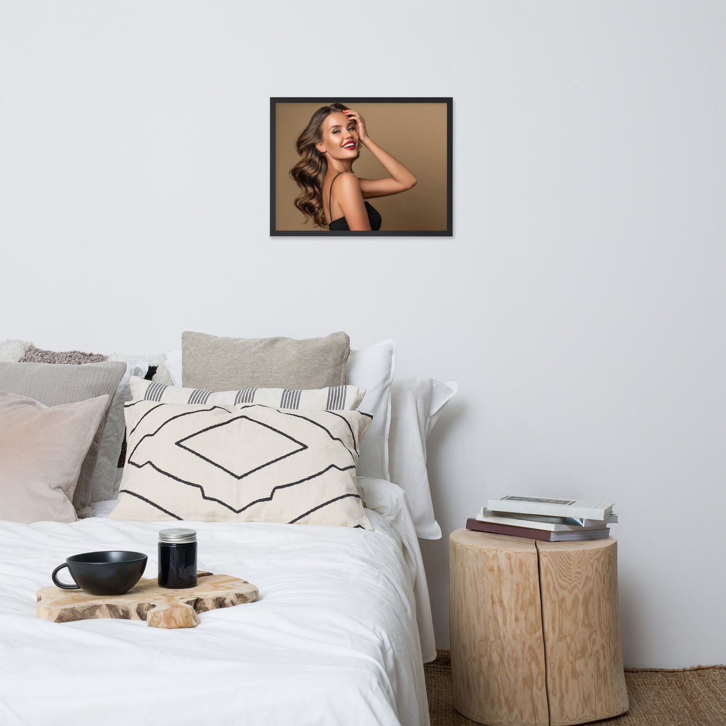 Smiles + Laughter = Priceless. Framed Poster Wall Art (Horizontal Model 0019)